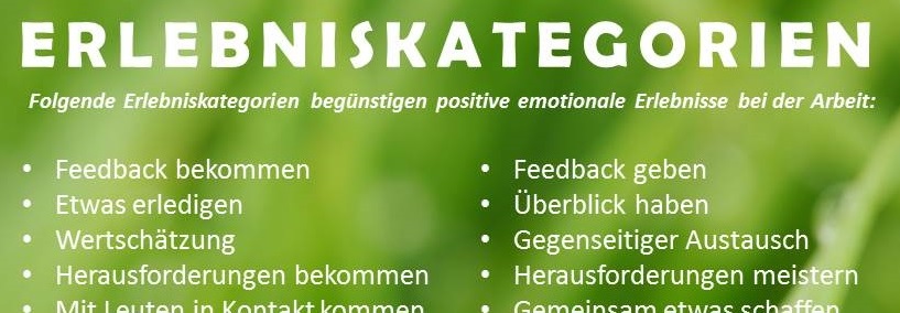 Erlebniskategorien